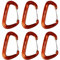 6 Stück Karabinerhaken, Karabiner - Favofit 12KN Karabiner Groß, Schwerlast Alu Karabinerhaken Schlüsselanhänger, Belastbarkeit, D Form Karabiner Set für Camping Hängematte Hundeleine Camping Reisen