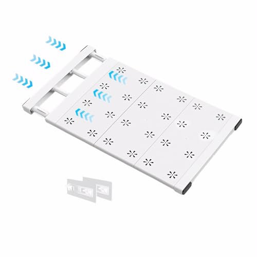 Accmuzzy Verstellbar Einlegeboden für Schrank,Einlegeböden für Kleiderschrank,Regalboden Ohne Bohren,Schrankregal Ordnungssystem,Teleskopregal für Kleiderschrank,Schrank,Küche,Badezimmer (38-60cm)