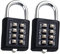 ZHOUXYFDC Cadenas Code Cadenas à Combinaison d'extérieur avec Code de Mot de Passe à 8 Chiffres, Valise étanche en Alliage de Zinc, Bagages de Voyage, Serrure Intelligente antivol à clé(Black 2PCS)