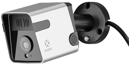 WOOX 2K Security Camera Outdoor Wired, WiFi Camera for Outdoor Security with Aluminum Alloy Housing, AI Detection, Siren Alarm, 2-Way Audio, Night Vision, IP65, 2.4Ghz Wi-Fi, Works with Alexa & Google