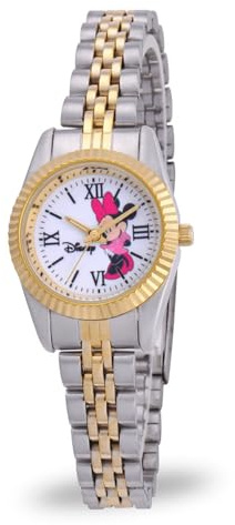 Disney Damen Analog Japanisches Quarzwerk Uhr mit Metall Armband NEW000575