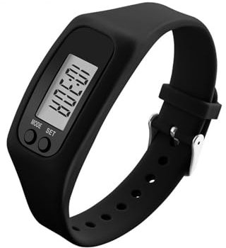 Orologio Contapassi da Polso Senza APP Pedometro Fitness Tracker Orologio Sportivo Conta Passi Conta Calorie KM Distanza Orologio per Donna Uomo Anziani Bambini Regali Creativi