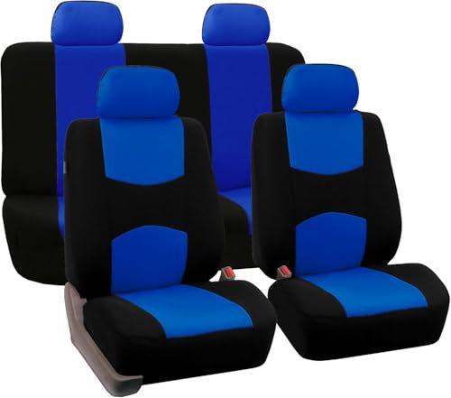 NINQ Auto Sitzbezüge Set für Dacia Duster 2.Gen 1.Gen HM HS 2010-2020 2021 2022 2023 2024 2025, Atmungsaktiv Bequem Vorne Und Hinten Auto-Schonbezüge Stoff Sitzbezug Innenraum Schonbezüge,B-Blue