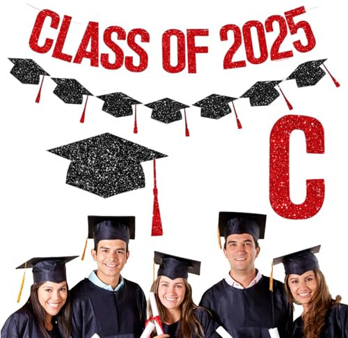 Banner De Graduación 2025 | Cartel de Graduación 2025 | Decoración Fotográfica Reutilizable Fondo Resistente a la Intemperie Precolgado para Ceremonias Universidades Colegios Guarderías Jardín