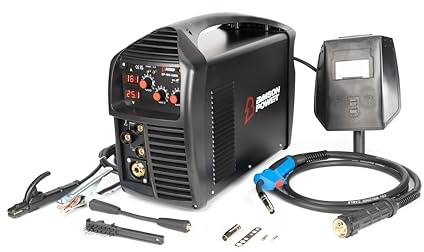Bimson Power IGBT DC MMA MIG MAG 240V Inverter Welder - 160A | 3-in-1 Gas & Gasless MIG Welders, 240V, Stick Welding Machine with Euro Torch, Workshop Welder for Mild Steel & Alloy