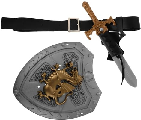 LIFKOME Accessoires d' médiévale de Bouclier de Costume Accessoires de Costumes médiévaux Fourchette médiévale Cuir