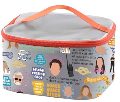 PXTIDY Deck Quote Cosmetic Bag Funny Drama TV Inspired Travel Makeup Bag Deck TV Show Fans Gift