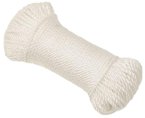 Lumanois Cuerda de Trabajo Polipropileno Blanco 8 mm 100 m,Cadenas,Alambre y Cuerda,Sogas y Cuerdas metálicas,2.54kg-153047