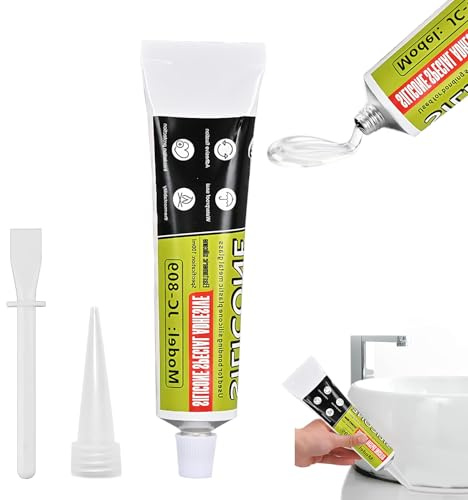 Silikon Transparent, Silikonkleber transparent wasserfest, Wasserdicht, flexibel und hitzebeständig, Silikon zum Abdichten für Glas, Metall, Keramik, Plastik, 100ML