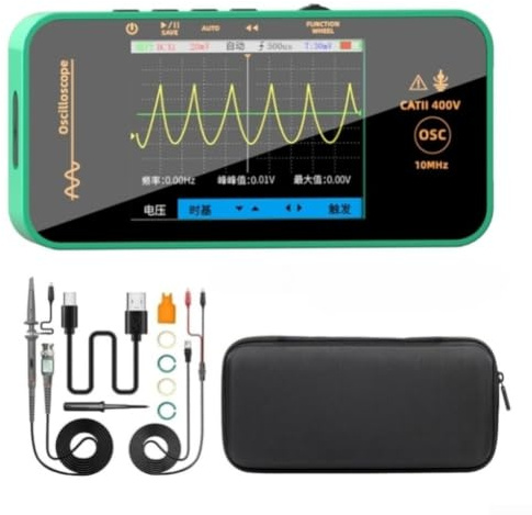 Osciloscopio digital de mano 10MHz 48MSa/s | Probador portátil ABS para electrónica de audio automotriz