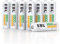 EBL 8PCS AA Piles Rechargeables Ni-MH 2800mAh Plus Haute Capacité, Piles AA R6 Rechargeables avec boîtes de Piles, Ultra Cycles de Recharge 1200 Tech
