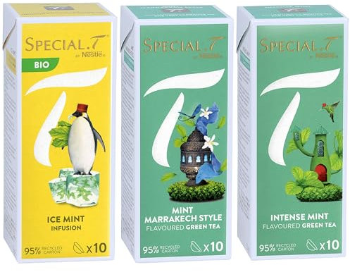 Special.T - Menthe Mélange - herbes biologiques - et les thés verts (3 variétés de 10 capsules)