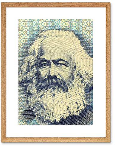 The Art Stop PAINTING POLITICAL KARL MARX BANKNOTE DESIGN COMMUNISM FRAMED PRINT B12X13613