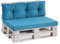 Gutekissen® Palettenkissen Palettenauflagen PPF (Set 120x80+120x40, Himmelblau)