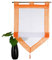 SIMPVALE Tenda a Pacchetto Finestre, Arancione 60 x 140 cm Tende Romana, Tende per Interni in Voile Trasparente con Decorazione con Nappe per Cucina, Bagno, Balcone