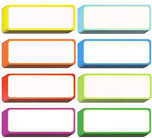 40 Pieces Magnetic Dry Erase Labels Name Plate Tags Flexible Magnetic Label Stickers for Whiteboards Refrigerator Crafts (Color B, 3.2 x 1.2 inch)