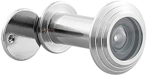 PEARL Guckloch: Türspion mit Sichtschutz, 160°, 36-60 mm, Ø 14 mm, Edelstahl satiniert (Peepholes, Abdeckung)