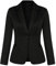 MINTLIMIT Damen Elegant Business Jacke Blazer Kurz Anzug Slim Fit Büro Kurzblazer Reverskragen Tailliert(Schwarz,Größe XXL)