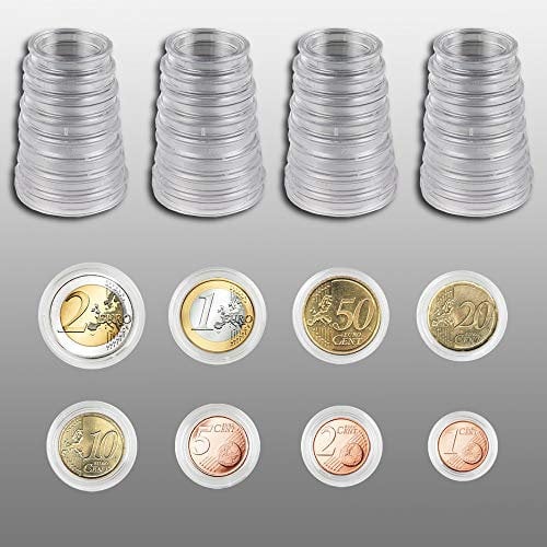 40 Prophila Capsules pour pièce de Monnaie pour €URO 1 Cent à 2 Euros