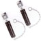 White Hinge Limited 2X Heavy Duty Spring Loaded Pull Chain Bolts, Gate/Garage Door Ground Latch Locks