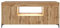 Selsey Gusto - TV-Lowboard/Fernsehschrank geschlossen mit 3 Türen/offenem Fach/LED-Beleuchtung, 137 cm breit (Eichefarben Lancaster)