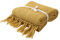 SIPEIEN Decke Werfen Strickdecke für Couch Sofa Bett gemütlich Baumwolle Sofa-Strickdecken Gemütliche Decke Schwer Decke werfen Gelb 130cmx170cm