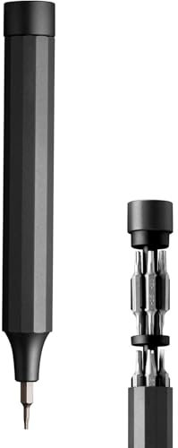 HOTO24 in 1 Precision Screwdriver, 24-in-1 Multi-Bit Screwdriver Mini Hand Screwdriver with Magnetic 12 Double End S2-Steel Bits, for Phone/Glasses/Watches/Laptop (Gray)