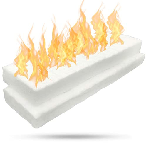 GRINADA® Keramikwolle Für Bioethanol Kamin 2 Stücke Keramikschwamm Für Bio Ethanol Kaminofen Indoor Gel- & Ethanol Keramikschwamm Für Bioethanol Brenner