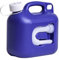 hünersdorff Kanister 5 l für AdBlue, ideal zur Betankung an AdBlue-PKW-Zapfsäulen, Mehrwegkanister mit Auslaufrohr, passt in AdBlue Tankstutzen, unbefüllt, 800280, blau, 5l