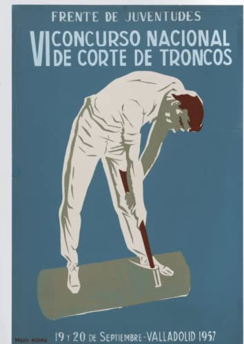 Valladolid 1957 Corte de troncos Holzscheibe-Poster, Format 50 x 70 cm, Luxus-Papier 300 GR – Verkauf der digitalen Datei HD möglich
