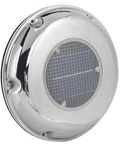 Akozon Solar Vent Fan for Boat Loft - Stainless Steel Solar Powered Ventilation