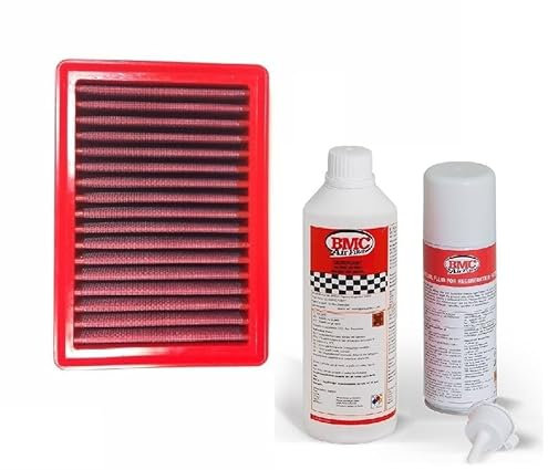 BMC Filtre à air sport + kit de nettoyage compatible avec BMW R1200R 1R12 année de construction 2017-2018