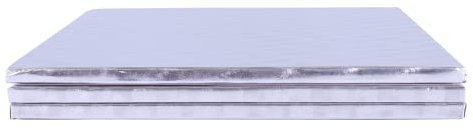 PME Baking Essentials - Square Cake Board 25 cm / 10-inch, Set of 3, Silver
