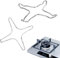 BLBK 2 Pack Gas Ring Reducer, Stainless Steel Star Gas Cross Pan Support, Trivet Stove Stove Attachment, Gas Stove Top Grates, Trivets Wok Support Rack, for Coffee Pots and Pans, Silver