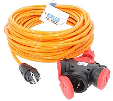 Verlängerungskabel Kalle Classic Extreme Signal 3-Fach Kupplung mit LED 10 Meter
