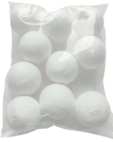 BestSaller 12359 Papierkugeln für Schleudern, Wattekugeln mit Bohrung, weiß (10er Pack)