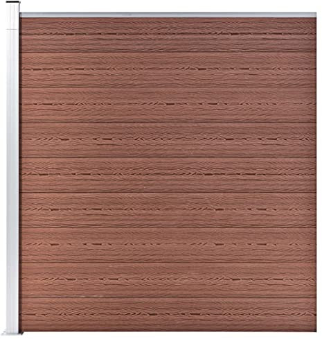 Hommdiy Gartenzaun WPC 175x186 cm Braun
