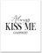 Always Kiss Me Goodnight Schild für Schlafzimmer – Boho-Drucke, über dem Bett Wandkunst, Typografiekunst, minimalistische Wandkunst, über Bett Wanddekoration, 28.9x35.6 cm, ungerahmt