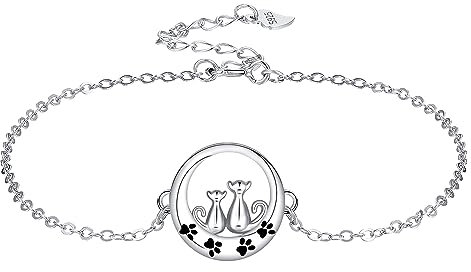 Yinsen Katze Armband 925 Sterling Silber Armband Schmuck für Geburtstagsgeschenk für Damen Mutter Ehefrau