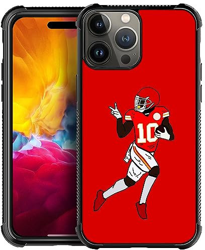 DJSOK Hülle kompatibel mit iPhone 15 Pro, H Fußball abc737 Stoßfester Schutz, weiches Silikon TPU Bumper und harte PC-Muster Rückseite Hülle für iPhone 15 Pro