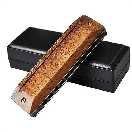 Professionnel Harmonica Harmonica Diatonique En Bois De Rose À 10 Trous, Clé D'harmonica De Qualité Professionnelle En C