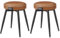 VASAGLE EKHO Kollektion - Esszimmerstühle, 2er Set, Küchenstühle, Kunstleder, Mid-Century-Modern-Stil, 48,2 cm hoch, einfacher Aufbau, Schlafzimmer, karamellbraun LDC170K02