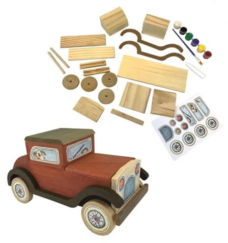 EGMONT TOYS Holz-Oldtimer-Set zum Basteln und Anmalen