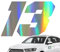 Adesivo modificato per Auto, Cool Numero 13 Adesivi per la Decorazione 'Auto, Strumento di Taglio di precisione per Auto, frigoriferi, Moto, Computer Portatili, armadietti Qumiuu