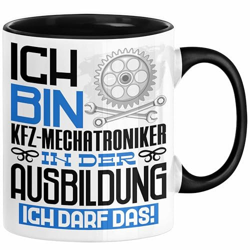 Kfz-Mechatroniker Ausbildung Tasse Geschenk Ich Bin Kfz-Mechatroniker In Der Ausbildung Ich Darf Das Geschenkidee Spruch (Schwarz)