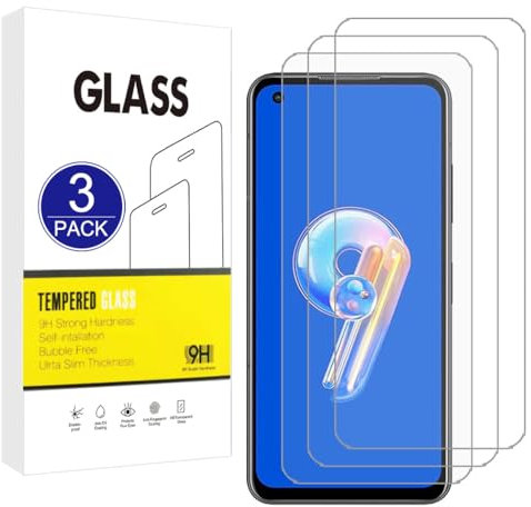 X-Dision [3 Pièces] Compatible avec Le Protecteur D'écran ASUS Zenfone 9,Film de Protection 2.5D[Dureté 9H,Incassable] Film en Verre Trempé