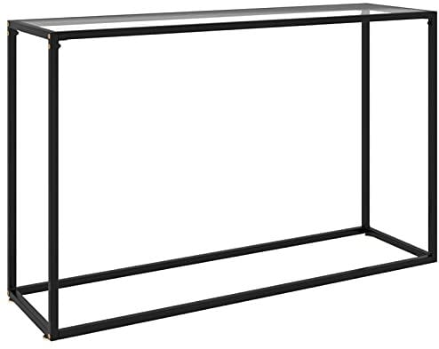 Mengtu Mesa consola transparente 120 x 35 x 75 cm de cristal templado, mesa de comedor, mesa de cocina, mesa de jardín, mesas exteriores Decor