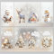 EDWINENE Fensterbilder Weihnachten Selbstklebend,Weiß Fensterdeko Weihnachten Wiederverwendbar, beidseitige fenstersticker Weihnachten für Weihnachtsfensterdekoration (Gold)