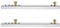 The Lord of the Tools 2 Sets 7 Holes Tapped Door Spindle with Brass Screws Door Handle Spindle for Horizontal Bathroom Door Knob Lock Replacement 120x7x7mm