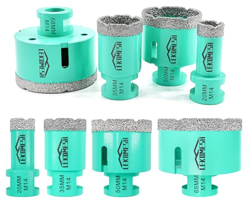 LEKOMESH M14 Trapano per Piastrelle Corona Diamantata - 20/35/50/68mm Trapano Diamantato Corona Foro Perforante Per Porcellana, Ceramica, Piastrelle, Marmo, Granito, Pietra